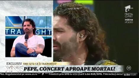 Xtra Night Show. Pepe, erou la Fortza Zu. Când a văzut cât de tare plouă, a ieşit pe scenă în partea neacoperită, ca să le arate oamenilor că şi el poate să stea în ploaie