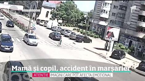 O mamă şi copilul ei, accidentaţi pe o trecere de pietoni din Fălticeni