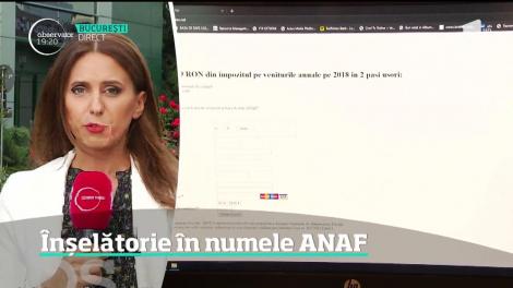 Înşelătorie în numele ANAF! Pe site fals contribuabililor li se cere să completeze un formular cu datele personale