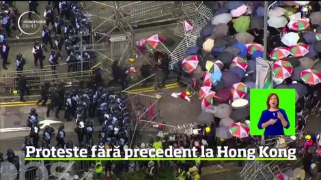 Haosul a domnit pe străzile din Hong Kong, unde au avut loc cele mai ample proteste din ultimele decenii