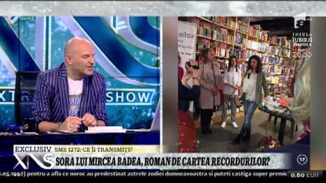 Xtra Night Show. Naty Badea, sora lui Mircea Badea, a lansat cartea Rămâi cu bine, rămâi cu mine: Eu scriu totul pe telefon, apoi transfer pe laptop