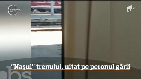 Momente comice în Gara de Nord. Controlorul unui tren a fost uitat pe peronul gării!