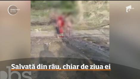 Fetiţă din Buzău, salvată din râului Slănic, chiar de ziua ei