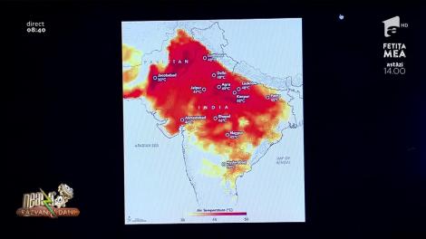 Smiley news - Neatza cu Răzvan și Dani. Cum arată o hartă meteo în India! Canicula din România e nimic!