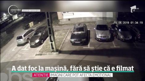 Răzbunare în stil mafiot, în Lugoj. A dat foc la mașină fără să știe că este filmat