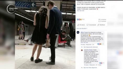 Se caută un cavaler. Un tânăr i-a da, la metrou, proprii pantofi unei domnişoare căreia i se rupsese tocul