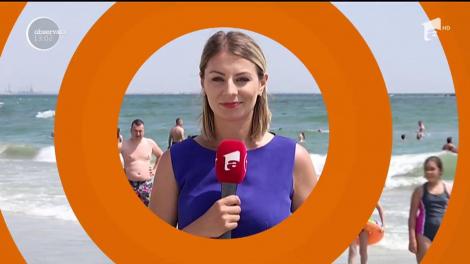 În sudul litoralului a fost arborat stagul roşu de pericol de înec, semn că scăldatul este interzis