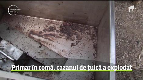 Primarul comunei Corni, Botoşani, în comă la spital, după ce cazanul de ţuică i-a explodat în faţă