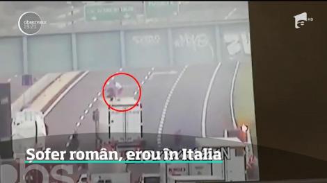Șofer român, erou în Italia. Și-a parcat TIR-ul sub podul de unde un tânăr dorea să se arunce
