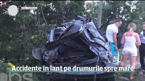 Accidente în lanț pe drumurile spre mare