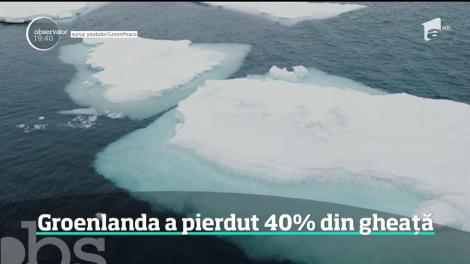 Groenlanda a pierdut peste două miliarde de tone de gheaţă, adică aproape jumătate din teritoriul său, într-o singură săptămână!