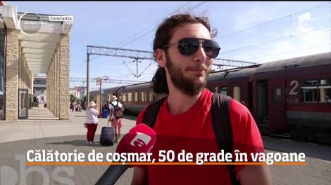50 de grade Celsius în trenurile de pe ruta București - Constanța. Oamenii s-au sufocat în vagoane