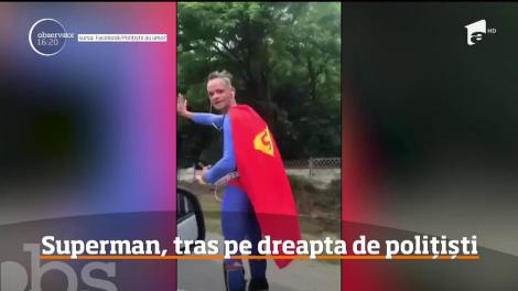 Superman, oprit de poliție pe DN 1. Bărbatul nu a auzit nici măcar semnalele sonore. Oamenii legii au luat măsuri