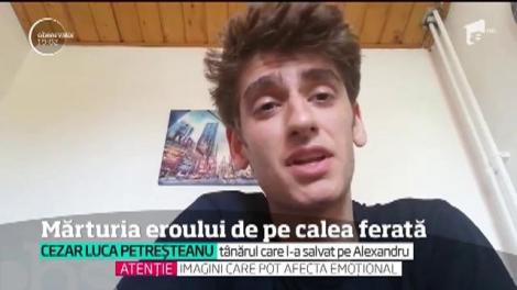 Mărturii emoţionante ale tânărului care şi-a salvat prietenul curentat pe un pod CFR din Capitală