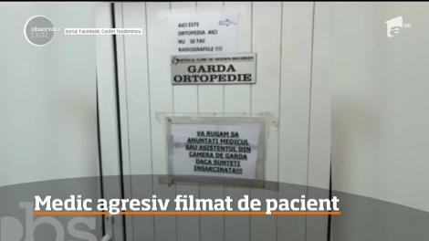 Medic agresiv filmat de un pacient. Doctorul i-a dat cu palma peste telefon și a refuzat să-l consulte: "Vii când am eu chef!"