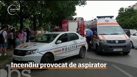 Incendiu provocat de aspirator în Constanța