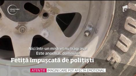 O fetiţă care se afla într-o maşină urmărită de poliţişti a fost împuşcată