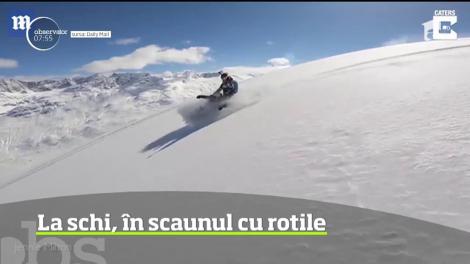 O australiancă a mers la schi în scaunul cu rotile