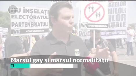 Două marşuri cu scopuri diferite au loc la Bucureşti. Mitingurile pro şi contra comunităţii LGBT au reunit mii de participanţi