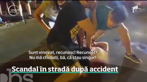 Un accident rutier în care au fost implicaţi doi şoferi băuţi s-a lăsat cu urlete şi înjurături în plină stradă