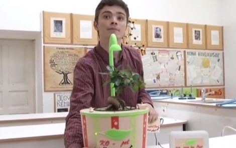 Udatul plantelor nu va mai fi o problemă! Un absolvent de liceu din Cluj a inventat ghiveciul inteligent. Cum funcționează