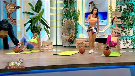 Fitness la Neatza cu Răzvan și Dani cu Diana Stejereanu! Antrenament inedit cu mingea de baschet