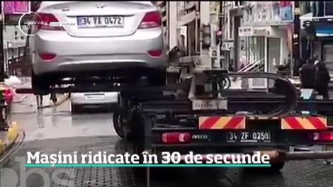 În Capitală revine practica ridicării maşinilor parcate neregulamnetar
