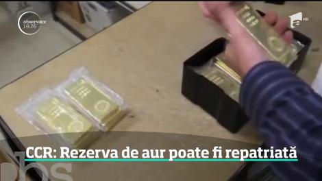 Rezerva de aur păstrată de România în băncile din Marea Britanie poate fi adusă în ţară