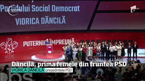 Viorica Dăncilă este noul preşedintele al Partidului Social Democrat, după un congres cu scandal