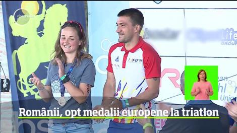 Românii, opt medalii europene la triatlon