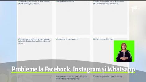 Noi probleme la Facebook şi la celelalte platformele ale gigantului american, Instagram şi Whatsapp
