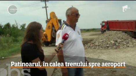 Patinoarul, în calea trenului spre aeroport