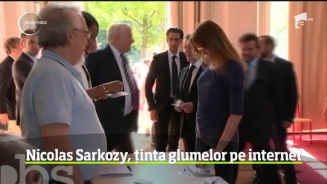 Nicolas Sarkozy, ţinta glumelor pe Internet din cauza înălţimii sale