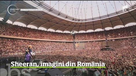 Ed Sheeran a postat pe Instagram mai multe imagini de la concertul din Capitală