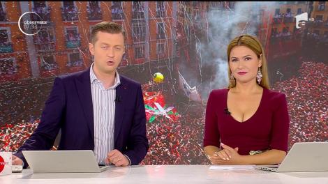Sunt zile de sărbătoare în Pamplona, unde s-a dat startul festivalului anual San Fermin. Iubitorii de adrenalină iau parte la cursele în care sunt alergaţi de tauri