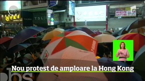 Din nou protest de mare amploare la Hong Kong. Mai multe persoane au fost arestate