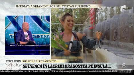 Xtra Night Show. Costas, concurent la Insula Iubirii, supărat că iubita l-a înșelat. Ispita Nicoleta: După ce a văzut-o pe Geanina cu Andy, mă bătea la cap ca să-i tai brățara