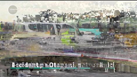 Accident neobisnuit pe Aeroportul Otopeni! Un autobuz de pasageri a intrat într-o maşină, chiar pe platforma aflată la doi paşi de terminal