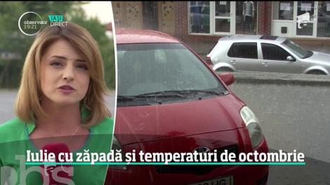 Iulie cu zăpadă și temperaturi de octombrie. În următoarele zile temperaturile vor coborî cu aproape 15 grade în toată ţara