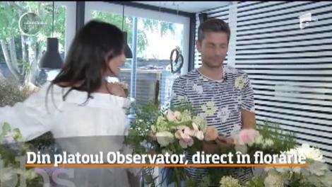Valentin Butnaru, florar pentru o zi. Cum s-a descurcat!