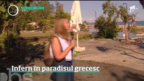 Români uciși de furtună în Grecia. Imagini de la locul unde românca a murit strivită de dărâmături