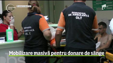 Accidentul din judeţul Olt, în care un bărbat a murit şi 18 persoane au fost rănite, a dus la mobilizarea exemplară a oamenilor