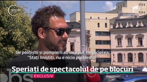 Senzaţii tari în Capitală. Trecători au alertat poliţia după ce au văzut mai mulţi tineri care săreau de pe un acoperiş pe altul, la zeci de metri înălţime