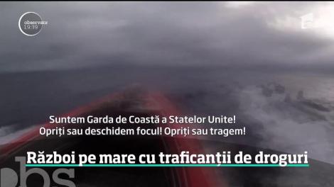 Război pe mare cu traficanții de droguri! Paza de coastă americană a sechestrat 18 tone de droguri dintr-un semi-submersibil