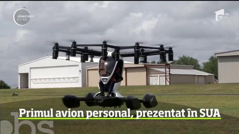 Primul avion personal, prezentat în SUA. Aparatul nu seamănă cu un avion, ci cu o dronă