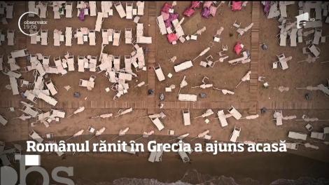 Românul rănit în Grecia a ajuns acasă. Se pregăteşte să-şi conducă pe ultimul drum soţia şi copilul, uciși în furtuna din Halkidiki