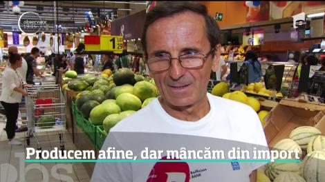 Afinele românești ajung pe mesele străinilor, iar noi mâncăm fructe de import