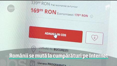 Românii se mută la cumpărături pe Internet