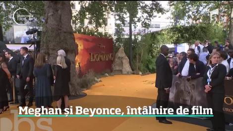 Beyonce şi Meghan Markle, întâlnire la premieră europeană a peliculei "The Lion King"