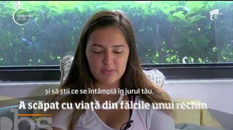 O adolescentă din Statele Unite a scăpat cu viaţă ca printre urechile acului, după ce a fost muşcată de un rechin!
